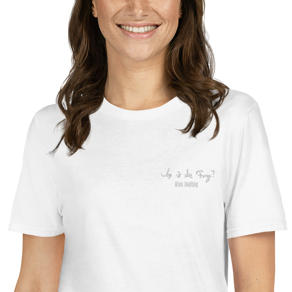 Unisex-T-Shirt, vorne bestickt, hinten bedruckt (Damen)