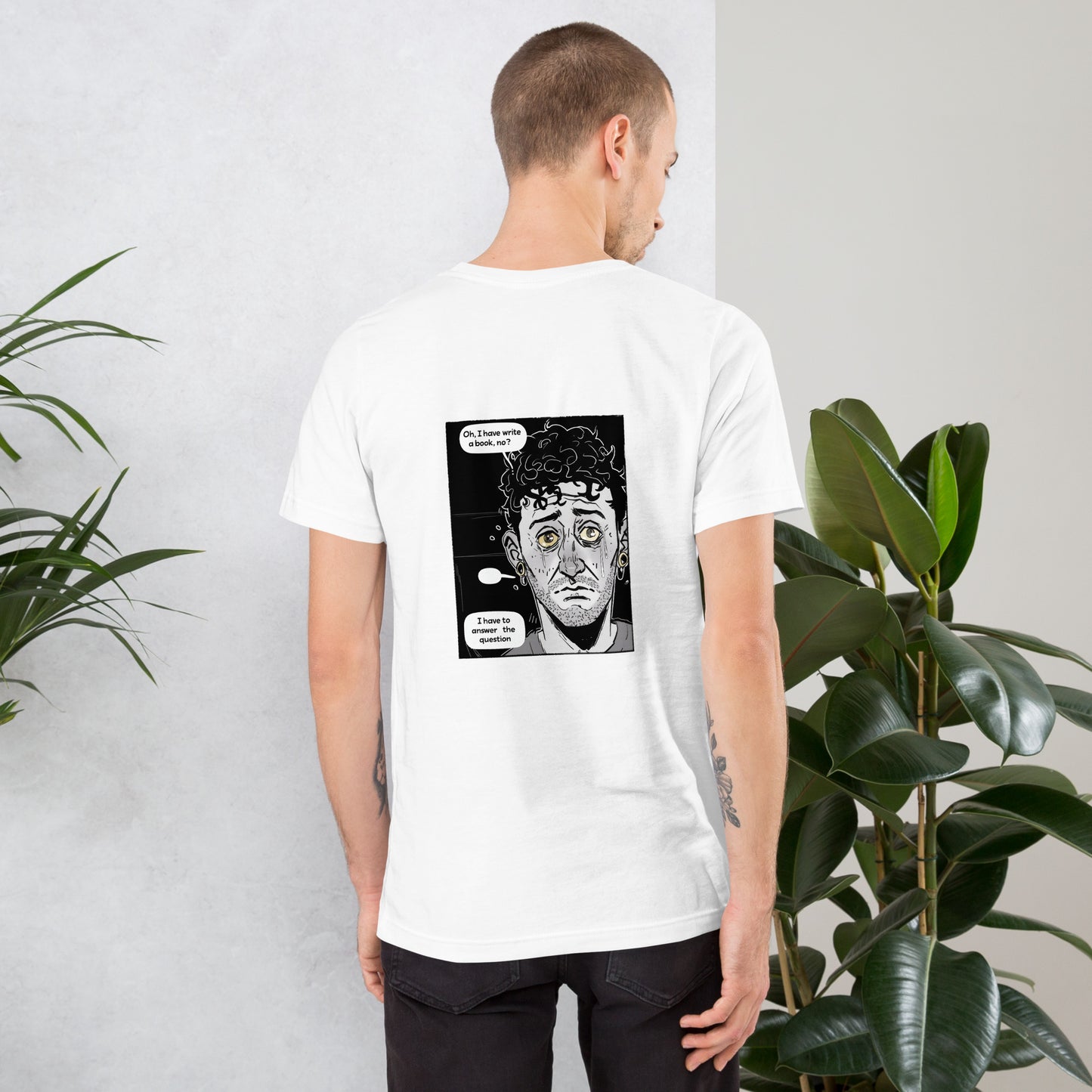 Unisex-T-Shirt, vorne bestickt, hinten bedruckt