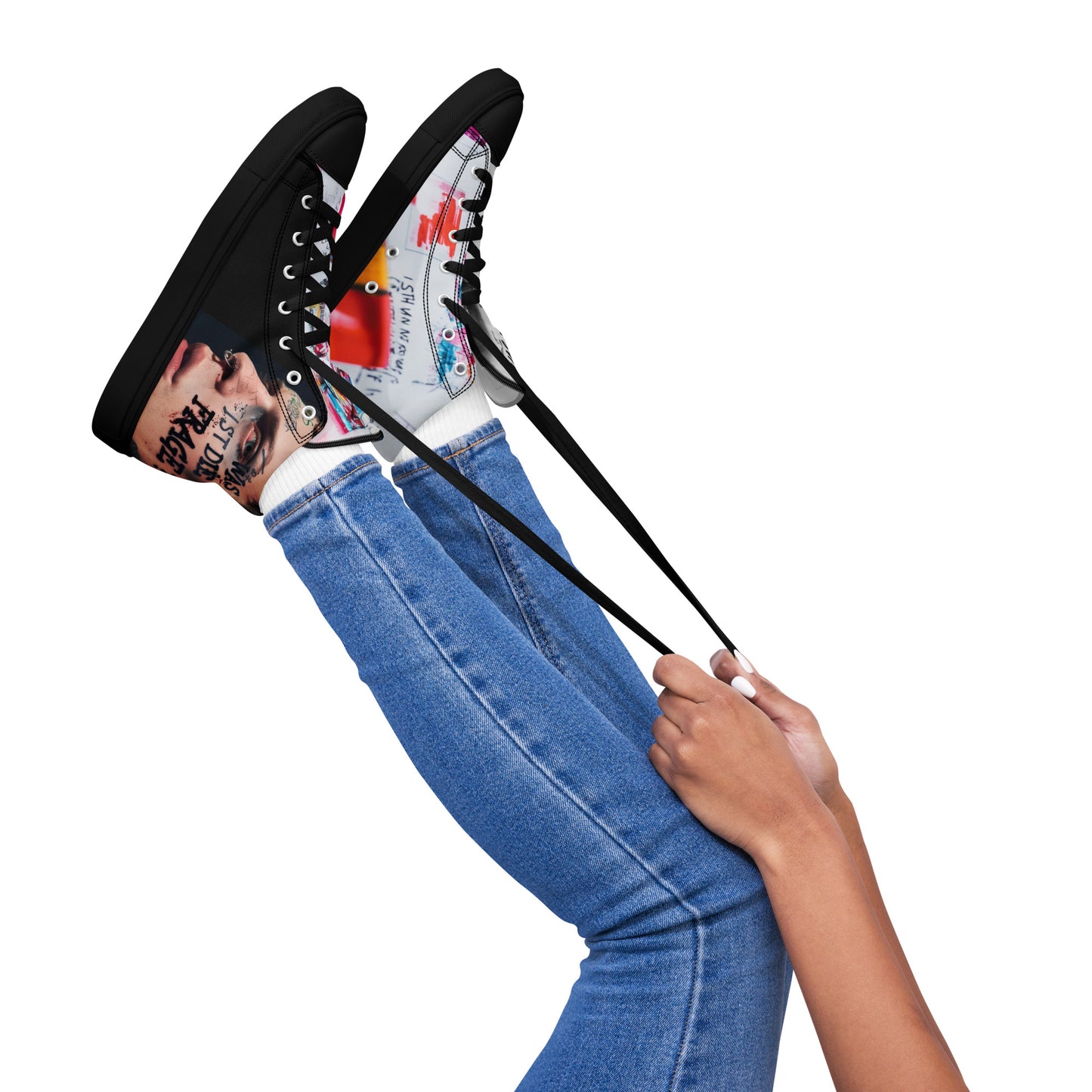 High-Top Leinenschuhe für Damen