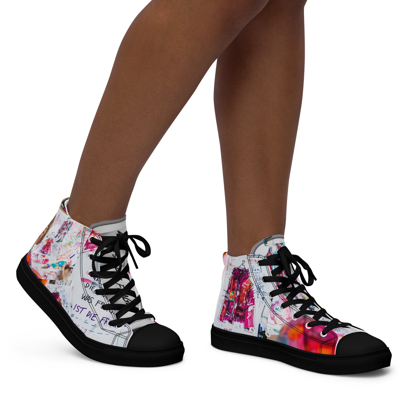 High-Top Leinenschuhe für Damen